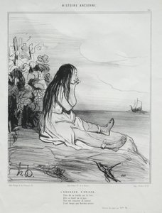 Porzucenie Ariadny autorstwa Honoré Daumier