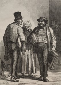 Sala aukcyjna: Kupcy. autorstwa Honoré Daumier