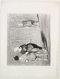 Kąpiący się, płyta 15: To znowu ona, ładna moda, Madame Coquardeau!, 1847. autorstwa Honoré Daumier