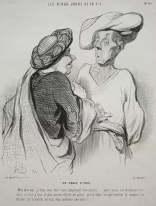Piękne dni życia, płyta 30: Indian zwyczaj, 1844. autorstwa Honoré Daumier