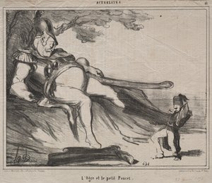 Kozacy do śmiechu (tablica 61): Ogr i jego mały Tom Thumb autorstwa Honoré Daumier