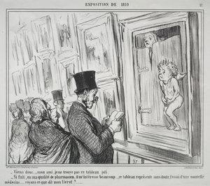 Wystawa 1859 (tablica 11): Chodź tu przyjacielu, nie uważam tego obrazu za piękny autorstwa Honoré Daumier