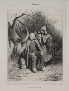 Inwalida, 1835. autorstwa Honoré Daumier