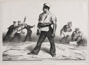 Stowarzyszenie Miesięcznika (tablica 20): Nie mieszaj się z tym! autorstwa Honoré Daumier