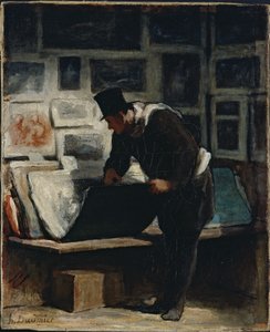 Kolekcjoner grafik autorstwa Honoré Daumier