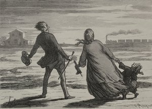 Kolej: za późno autorstwa Honoré Daumier