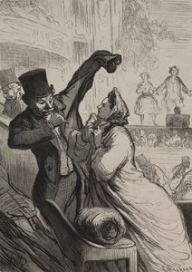 Teatr: Ostatnia scena. autorstwa Honoré Daumier
