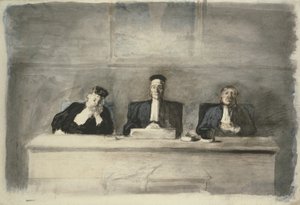 Trzej sędziowie, 1858-60 autorstwa Honoré Daumier