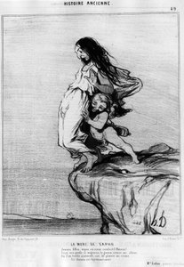 Śmierć Sapho (Sappho). „” Młoda damo, zobacz lub prowadź nas Miłość! Pod naszymi stopami tak uroczymi, gueux kopie abime lub łatwo upadamy; bo od przyjemności do zbrodni droga jest bardzo krótka”. Serie de l