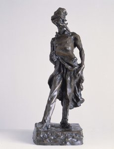 Ratapoil, karykaturzysta polityczny reprezentujący grabarza Republiki. Rzeźba z brązu z piaskiem autorstwa Honore Daumier (1808-1879) autorstwa Honoré Daumier