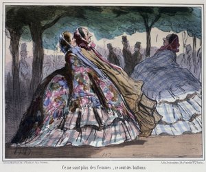 To nie kobiety, to balony - autorstwa Daumier autorstwa Honoré Daumier