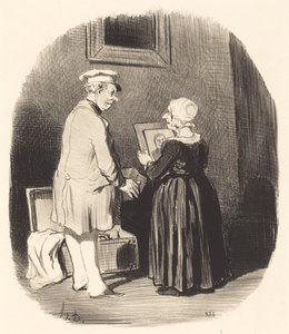 Oto moja żono, oto mój portret... autorstwa Honoré Daumier
