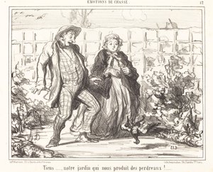 Tutaj... nasz ogród... produkuje kuropatwy!... autorstwa Honoré Daumier