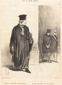 Tutaj może praktyka autorstwa Honoré Daumier