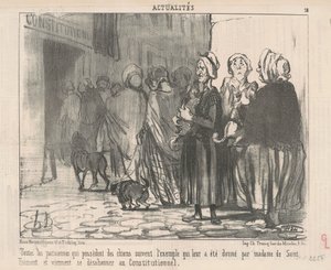 Wszyscy paryżanie posiadający psy... autorstwa Honoré Daumier