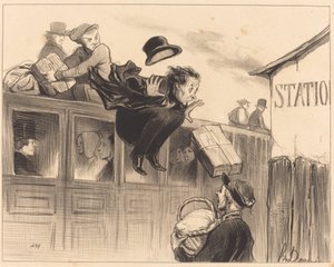 Trzydzieści sekund stacji autorstwa Honoré Daumier