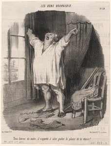 O trzeciej nad ranem... autorstwa Honoré Daumier