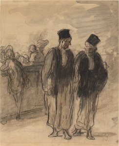 Dwóch prawników autorstwa Honoré Daumier