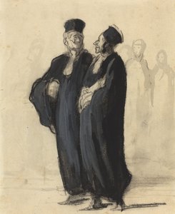 Dwóch prawników autorstwa Honoré Daumier