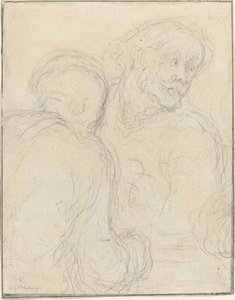 Dwóch mężczyzn autorstwa Honoré Daumier
