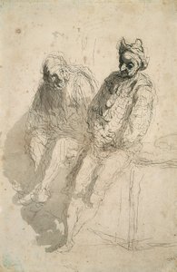 Dwie Saltimbanki autorstwa Honoré Daumier