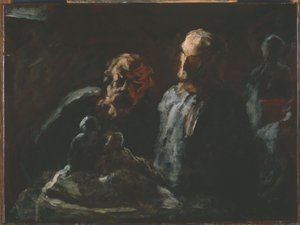 Dwóch rzeźbiarzy autorstwa Honoré Daumier