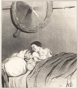 Odyseusz i Penelope autorstwa Honoré Daumier