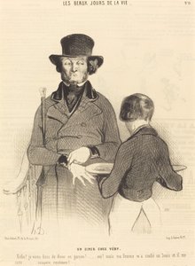 Kolacja w Very autorstwa Honoré Daumier