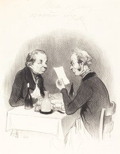 Chudy obiad autorstwa Honoré Daumier