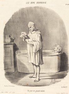 Dzień świetnej toalety autorstwa Honoré Daumier