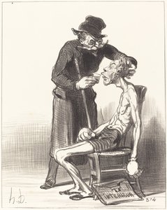 Nieszczęśliwy zapaśnik autorstwa Honoré Daumier