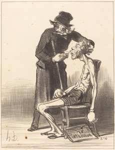 Nieszczęśliwy zapaśnik autorstwa Honoré Daumier