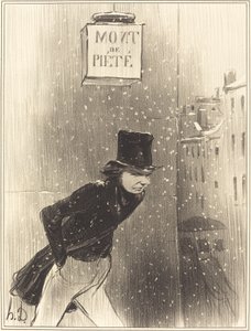 Dżentelmen poniżej swojej firmy autorstwa Honoré Daumier
