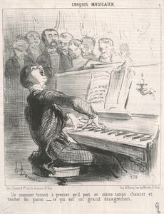 Pan, który chce udowodnić, że potrafi... autorstwa Honoré Daumier