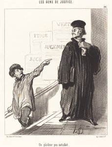 Niezadowolona strona procesu autorstwa Honoré Daumier