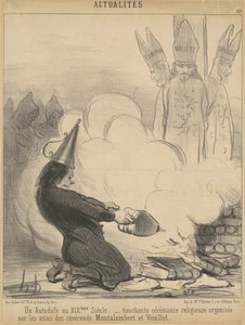 Płonąca książka w XIX wieku autorstwa Honoré Daumier