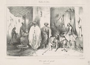 Wartownia namalowana przez Decamps autorstwa Honoré Daumier