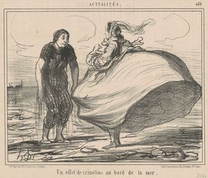 Efekt krynoliny nad morzem autorstwa Honoré Daumier
