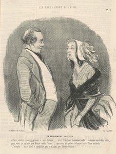 Zaangażowanie artysty autorstwa Honoré Daumier