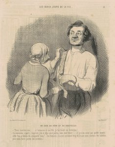 Dzień świętowania i szelki autorstwa Honoré Daumier