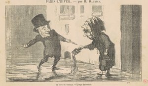 Mroźny dzień autorstwa Honoré Daumier