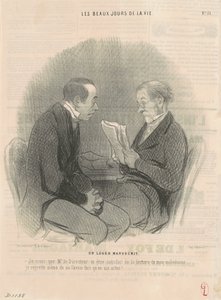 Lekki rękopis autorstwa Honoré Daumier