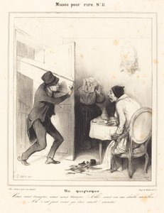 Nieporozumienie - mylisz się... idź... do piekła... autorstwa Honoré Daumier