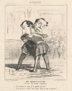 Pojednanie, scena wysokiej komedii... autorstwa Honoré Daumier