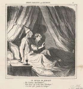 Nagłe przebudzenie autorstwa Honoré Daumier