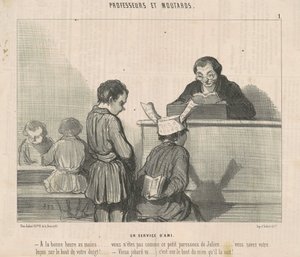 Miła obsługa autorstwa Honoré Daumier