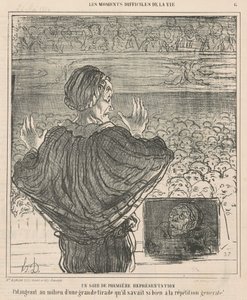 Noc pierwszego występu autorstwa Honoré Daumier