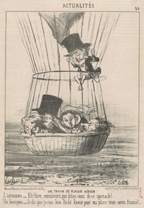 Powietrzny pociąg rekreacyjny autorstwa Honoré Daumier