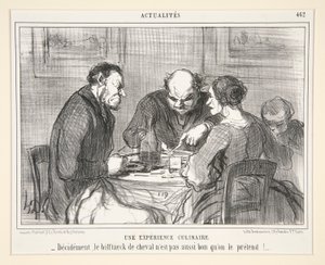 Kulinarne doświadczenie: zdecydowanie stek z konia n autorstwa Honoré Daumier