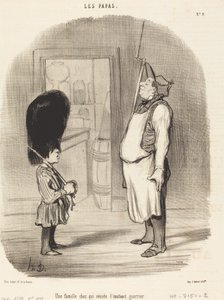 Rodzina, w której zamieszkuje instynkt wojownika autorstwa Honoré Daumier